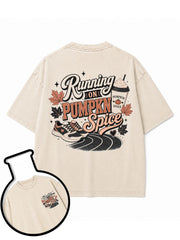RUNNING ON PUMPKIN SPICE Washed T-Shirt
