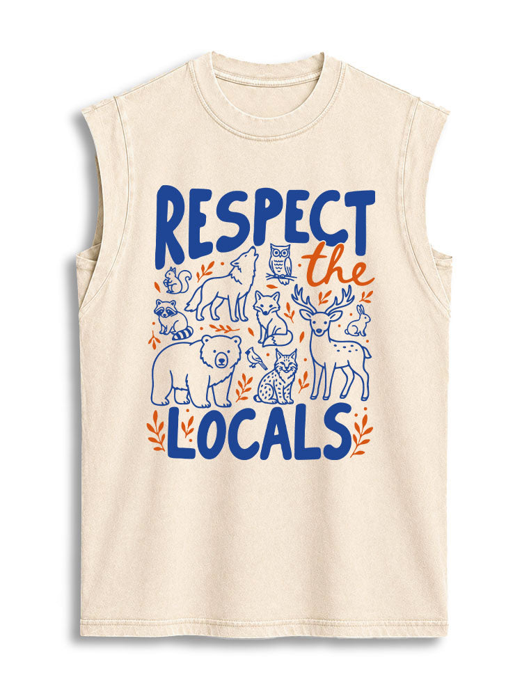 Respect The Locals Vintage Washed Cotton Tank Top