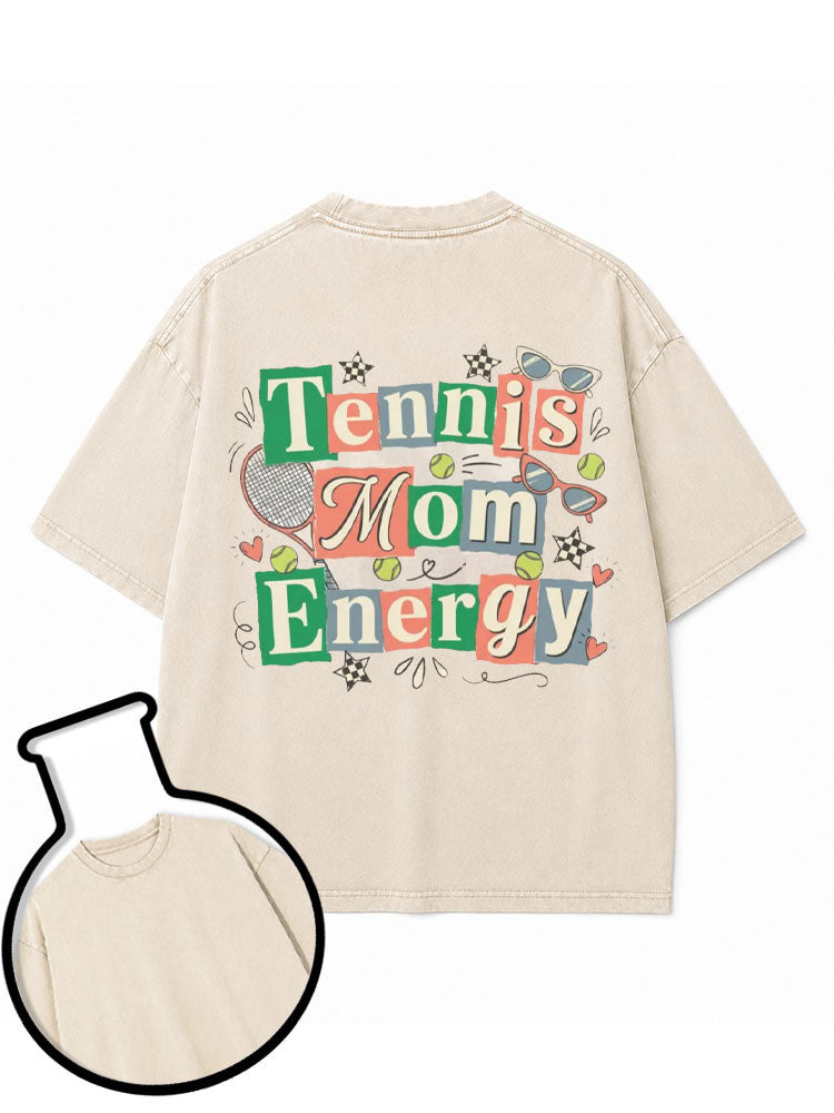 Tennis Mom Energy Washed T-Shirt