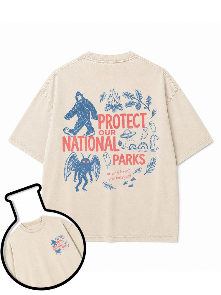PROTECT OUR NATIONAL PARKS Washed T-Shirt