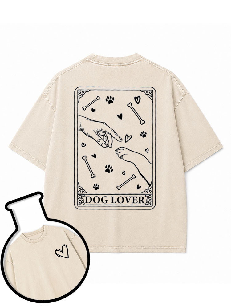 DOG LOVER Washed T-Shirt