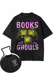 BOOKS with my GHOULS Washed T-Shirt