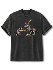 Raccoon Baseball Washed T-Shirt