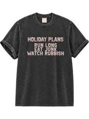 Running on Cookies and Christmas Cheer Washed T-Shirt