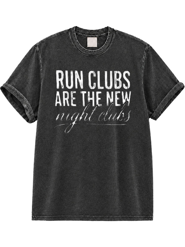 Gingerbread Man Running Team Washed T-Shirt