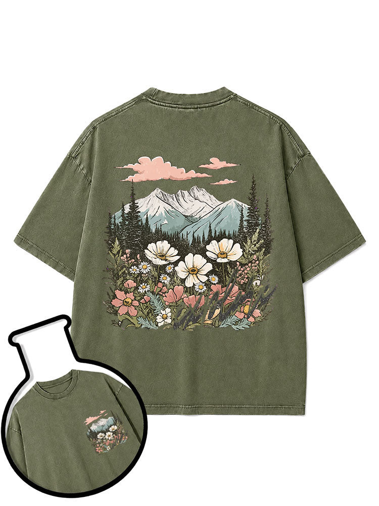 Explore Mountain Wildflower Washed T-Shirt