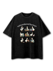 Mom Goose  Washed T-Shirt