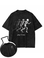BONE TO RUN Washed T-Shirt