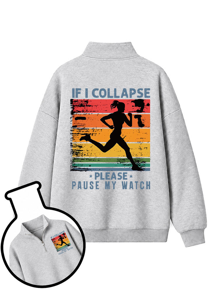 If Collapse Pause Watch Half-Zip Fleece Pullover