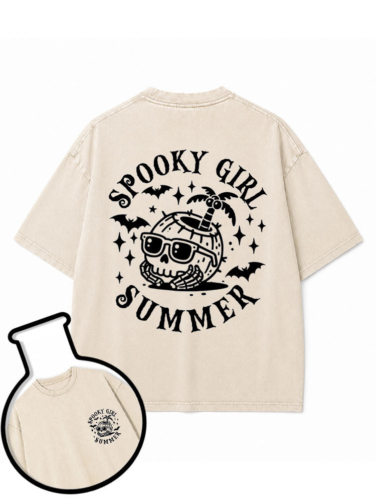 Spooky Girl Summer Washed T-Shirt