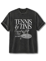 TENNIS & TINIS Social Club Washed T-Shirt
