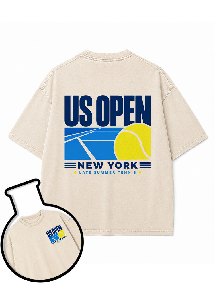 LATE SUMMER TENNIS Washed T-Shirt
