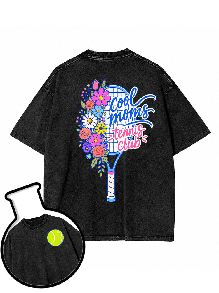 cool moms tennis club Washed T-Shirt