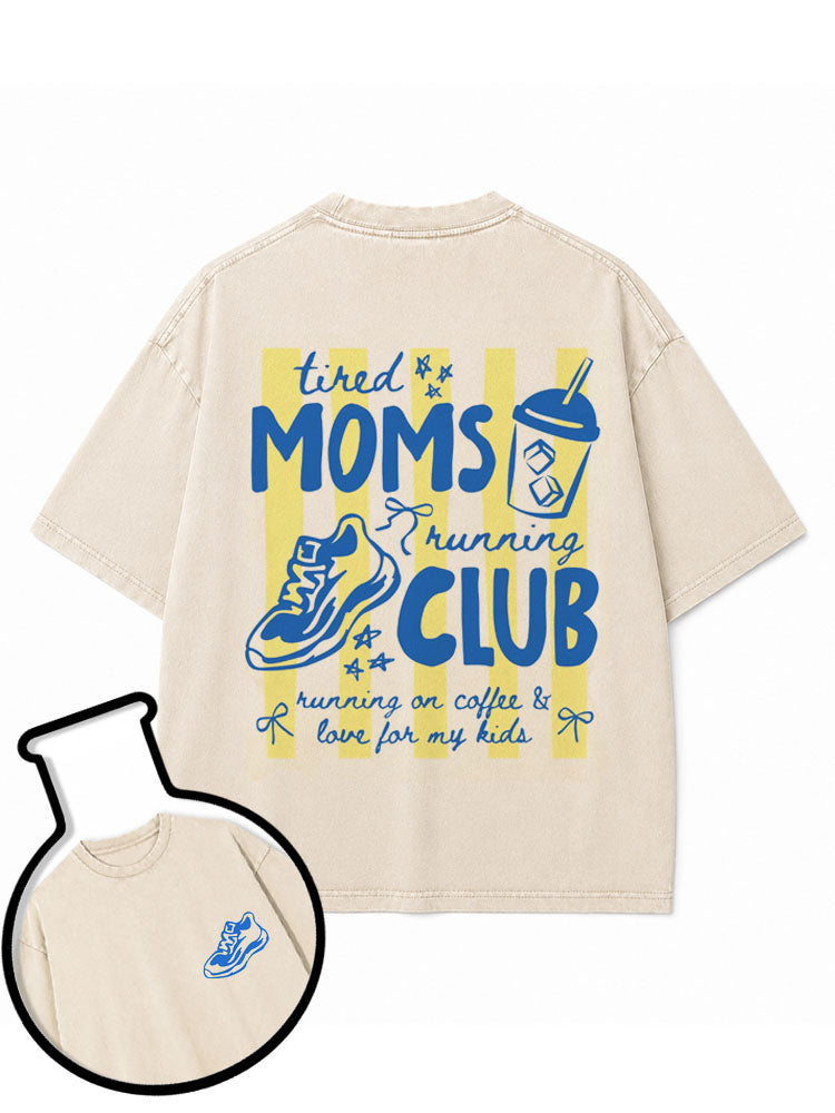 Tired Moms Running Club Washed T-Shirt