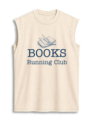 BOOKS Running Club Vintage Washed Cotton Tank Top