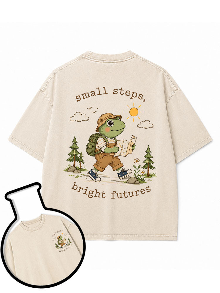 small steps bright futures Washed T-Shirt
