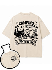CAMPING IS IN-TENTS Washed T-Shirt