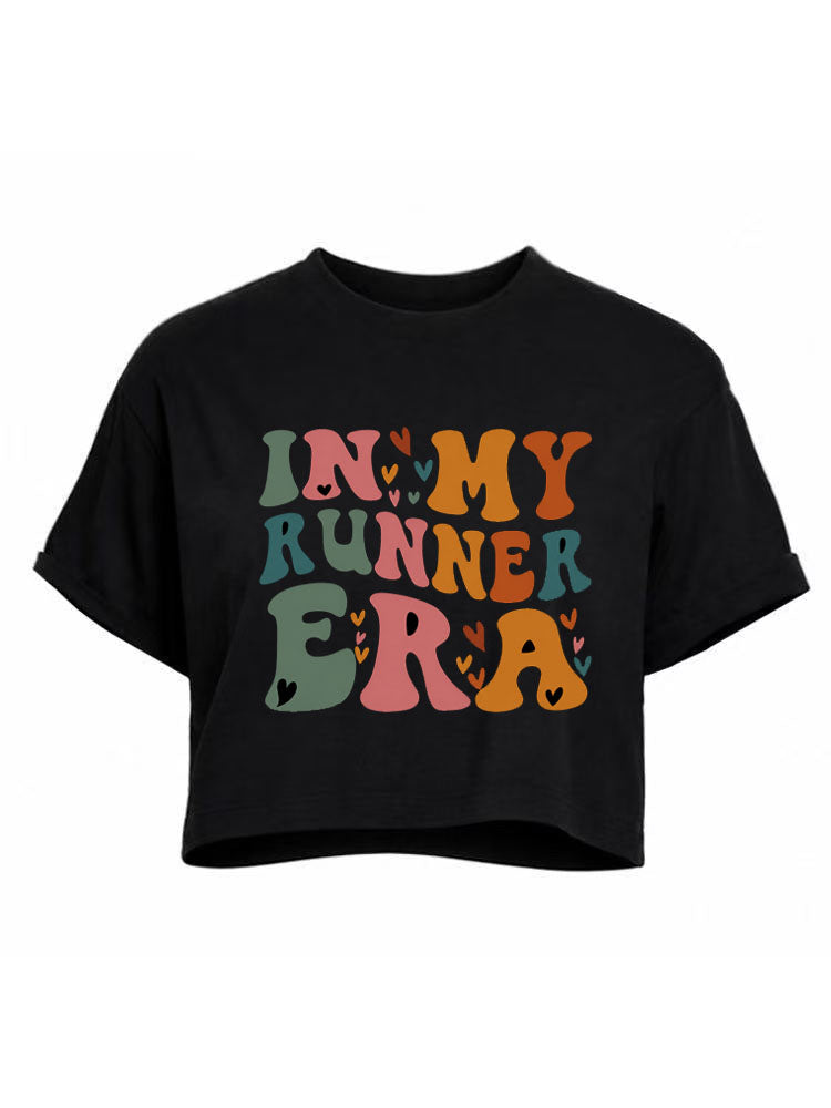 In My Runner Era Crop Tops