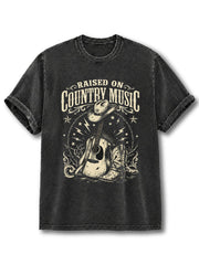 Raised On Country Music Washed T-Shirt