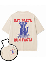 Eat Pasta Run Fasta Washed T-Shirt