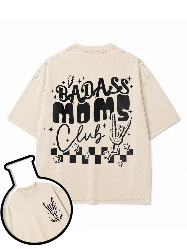 BADASS MOMS Club Washed T-Shirt