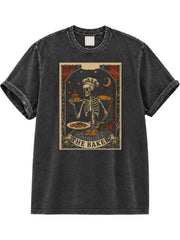 Skeleton The Baker Washed T-Shirt