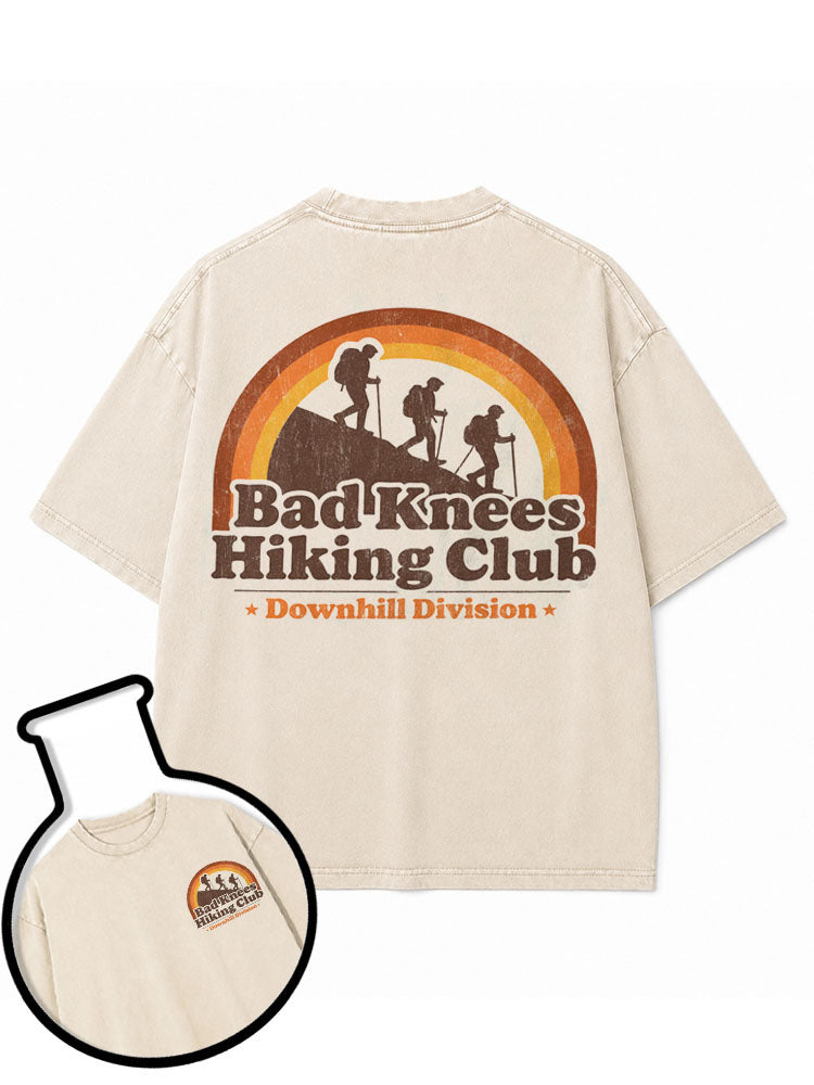 Bad Knees Hiking Club Washed T-Shirt