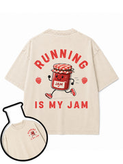 RUNNING IS MY JAM Washed T-Shirt