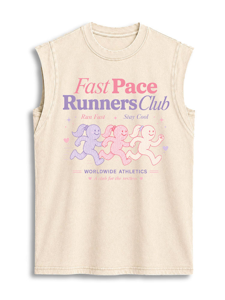 Fast Pace Runners Club Vintage Washed Cotton Tank Top