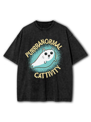 Purrranormal Cattivity Washed T-Shirt