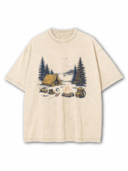 Mountain Camping Washed T-Shirt