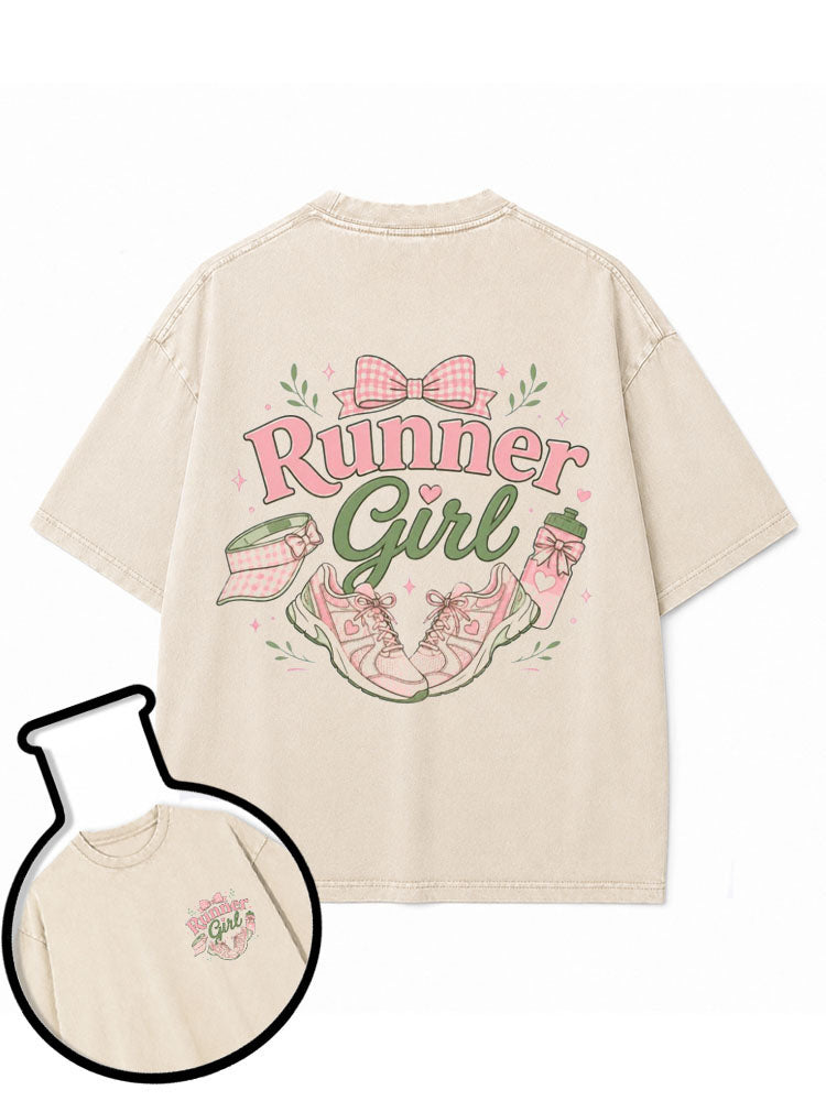 RUNNER GIRL Washed T-Shirt