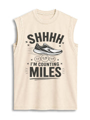 I'm Counting Miles Vintage Washed Cotton Tank Top