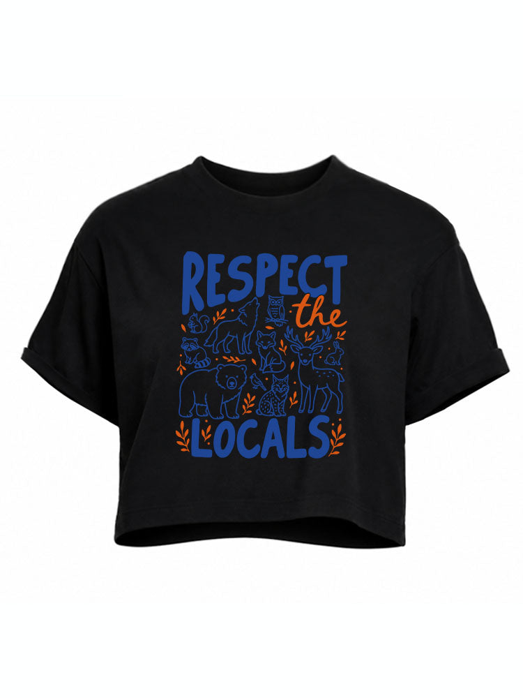Respect The Locals Crop Tops