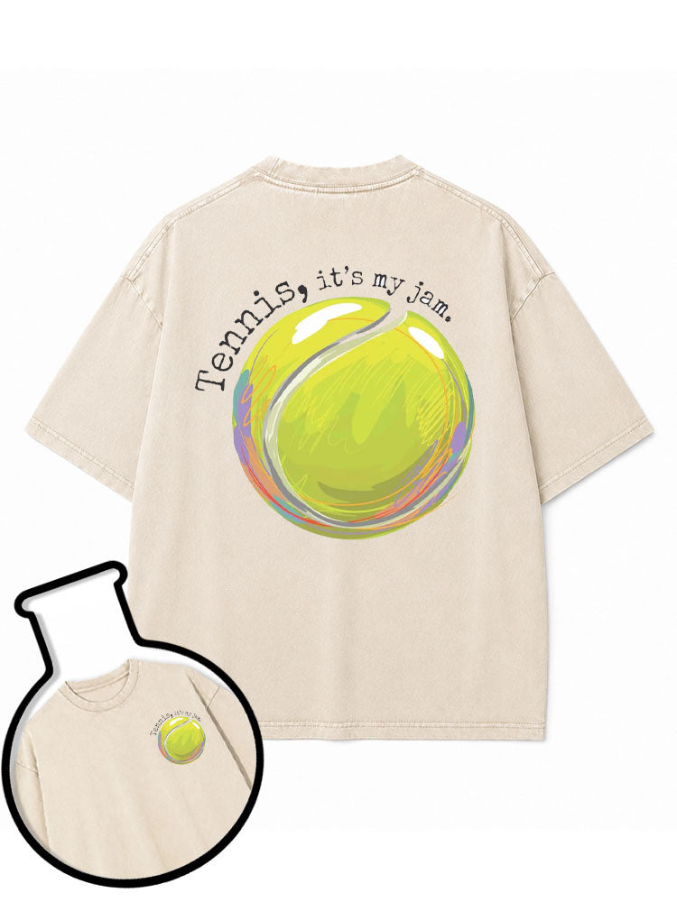 Tennis it's my jam Washed T-Shirt