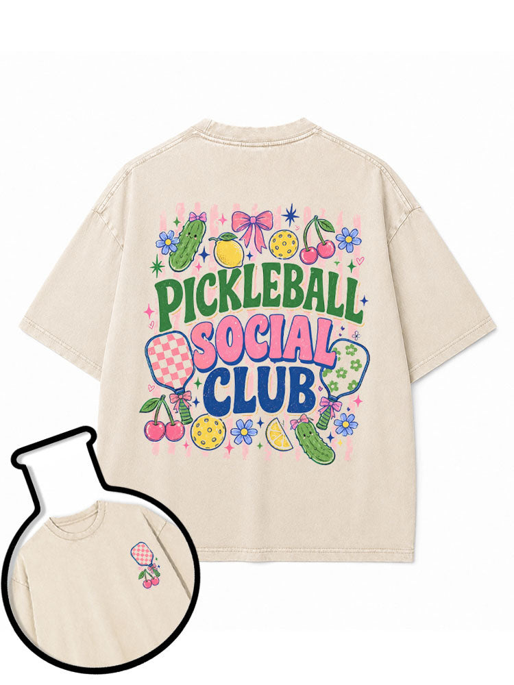 PICKLEBALL SOCIAL CLUB Washed T-Shirt
