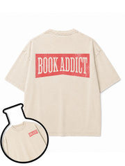 BOOK ADDICT Washed T-Shirt