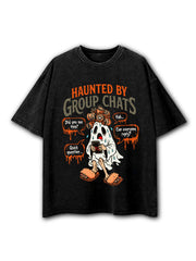 Haunted By Group Chats Washed T-Shirt
