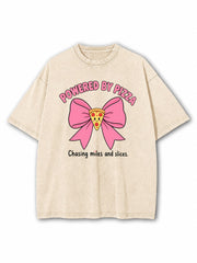 Powered By Pizza Washed T-Shirt