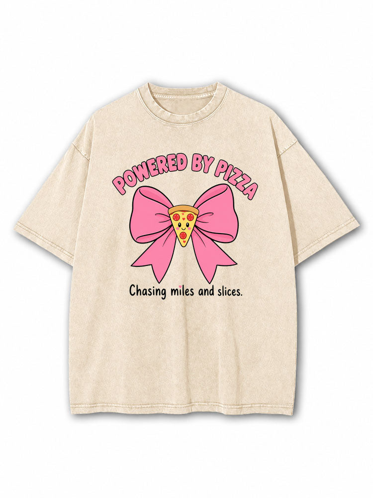 Powered By Pizza Washed T-Shirt
