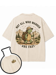 NOT ALL WHO WANDER ARE FAST Washed T-Shirt