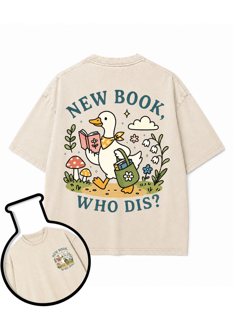 NEW BOOK WHO DIS Washed T-Shirt