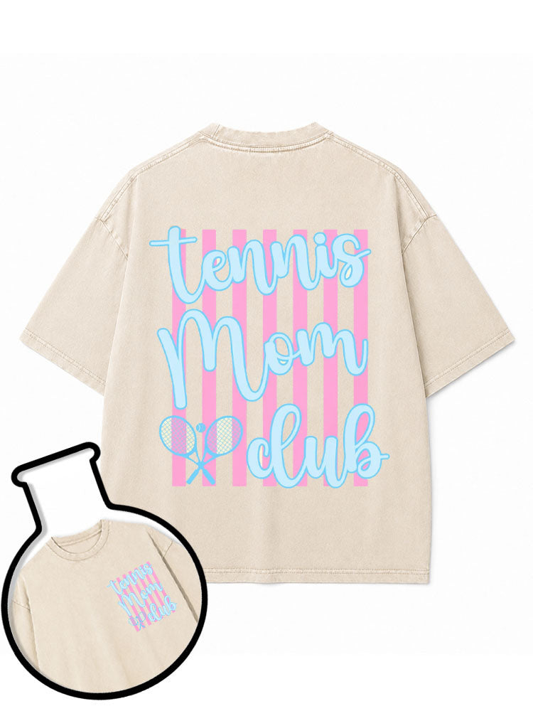 Tennis Mom Club Washed T-Shirt