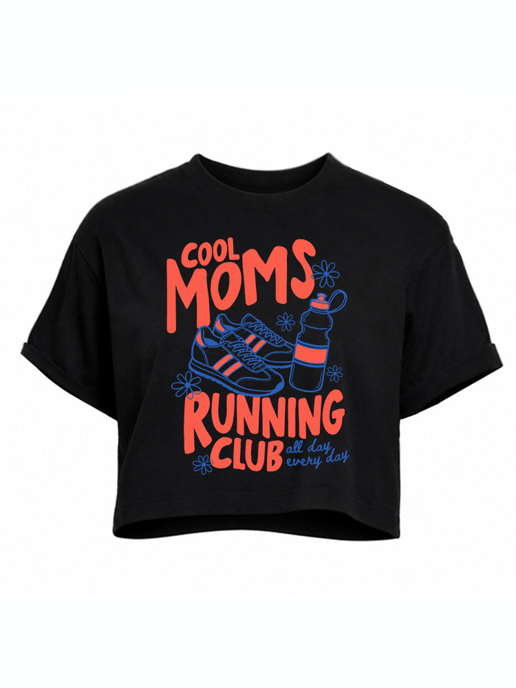 Cool Moms Running Club Crop Tops