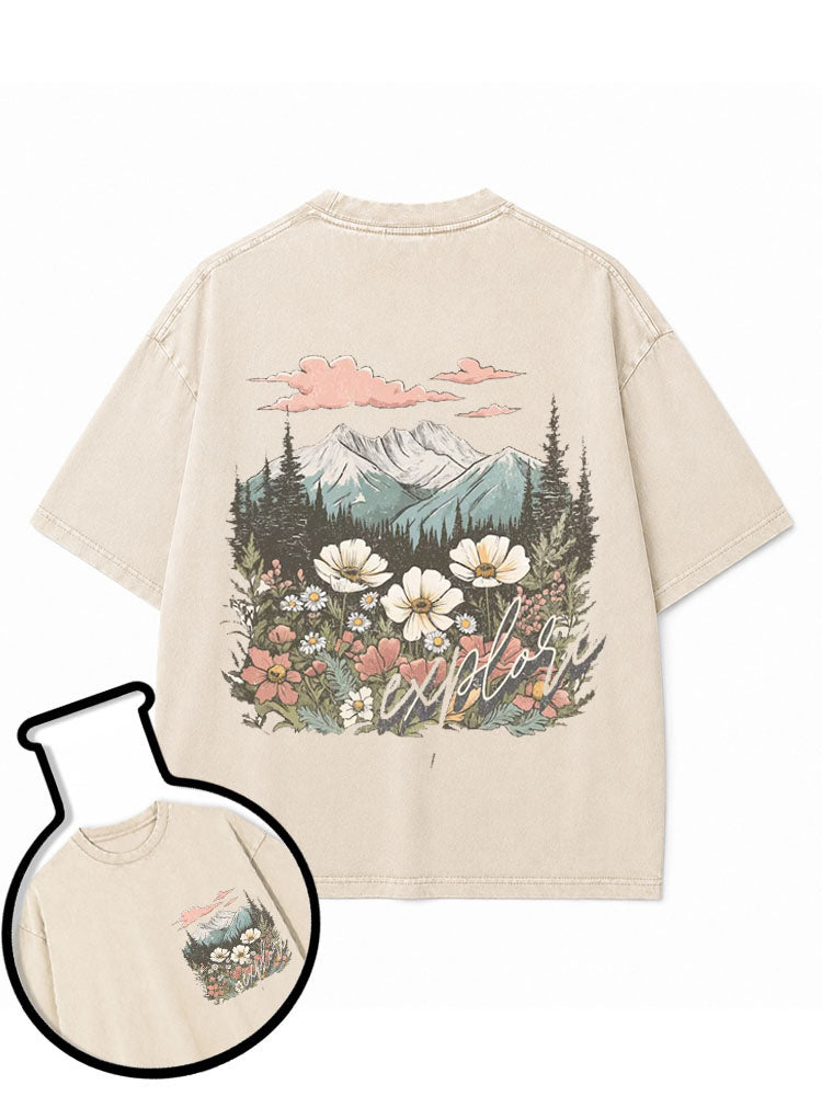 Explore Mountain Wildflower Washed T-Shirt