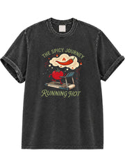 The Spicy Journey Running Hot Washed T-Shirt