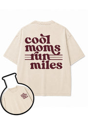 Cool Moms Run Miles Washed T-Shirt