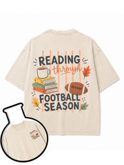 READING through FOOTBALL SEASON Washed T-Shirt
