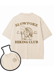 SLOWPOKE Be There Soon Maybe HIKING CLUB Washed T-Shirt