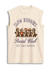Slow Runners Social Club Vintage Washed Cotton Tank Top